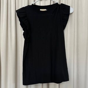 Nation LTD, Black Ruffle Sleeve Top, Size XS, BRAND NEW